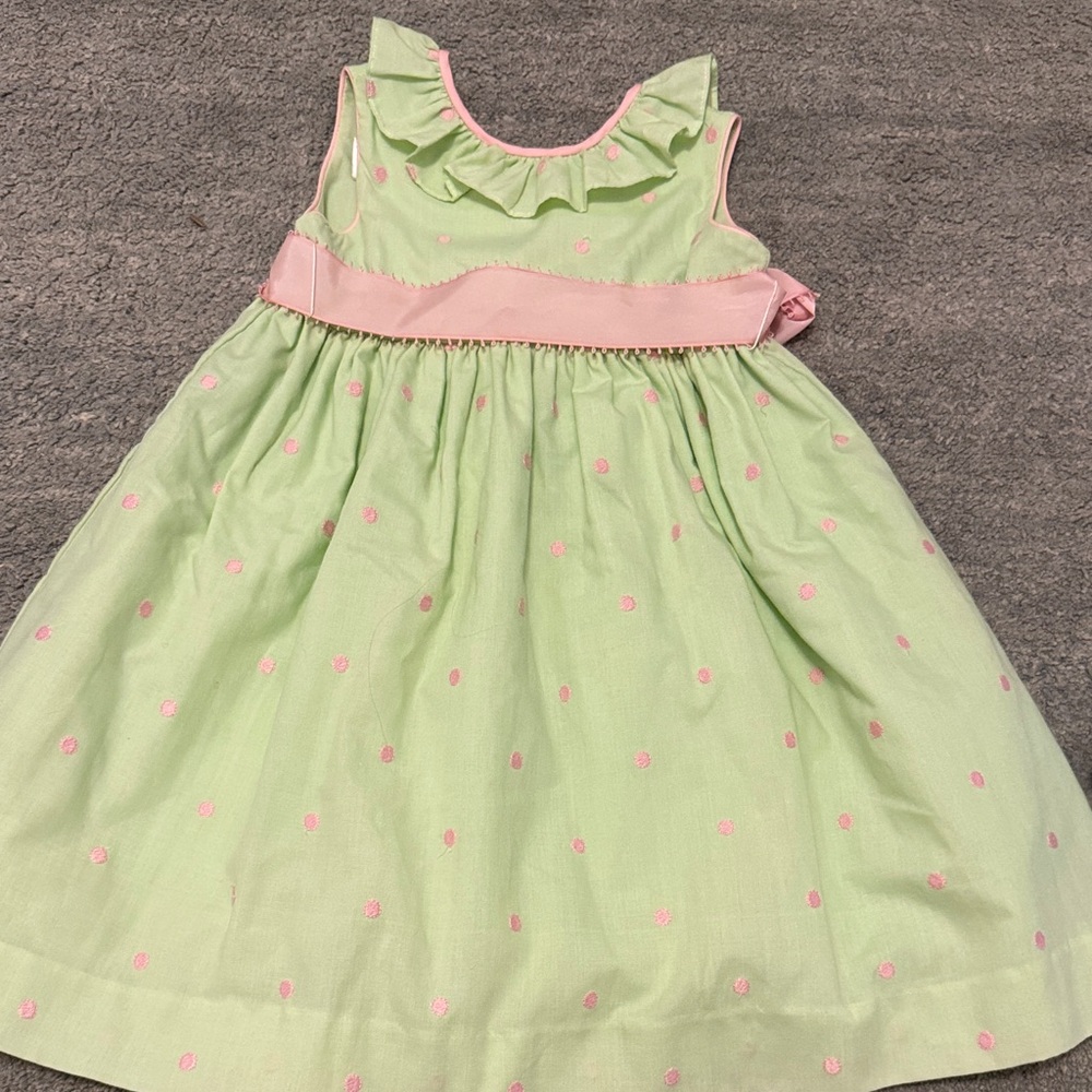 Lavender Blue Charming Green and Pink Easter Kids Dress